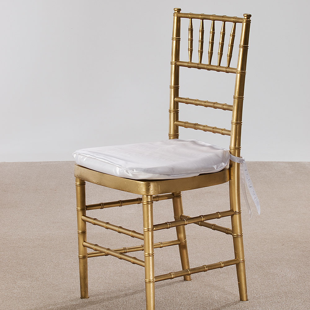 White Satin Chair Pad